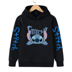 Sweat à capuche Anime Stitch pour enfants, vêtements de dessin animé pour enfants, sweat-shirt Manga, haut décontracté pour bébé