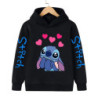 Sweat à capuche Anime Stitch pour enfants, vêtements de dessin animé pour enfants, sweat-shirt Manga, haut décontracté pour bébé