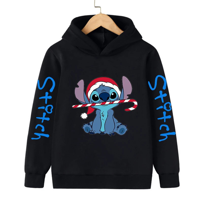 Sweat à capuche Anime Stitch pour enfants, vêtements de dessin animé pour enfants, sweat-shirt Manga, haut décontracté pour bébé