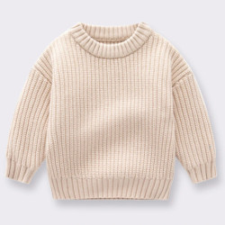 Pull en tricot doux à manches longues pour bébés garçons et filles, vêtements pour tout-petits, tricots pour nouveau-nés, pull p