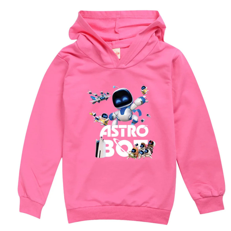 Sweat à capuche de jeu Astro Bot pour enfants, vêtements de bande dessinée pour adolescents, pull à manches longues pour garçons