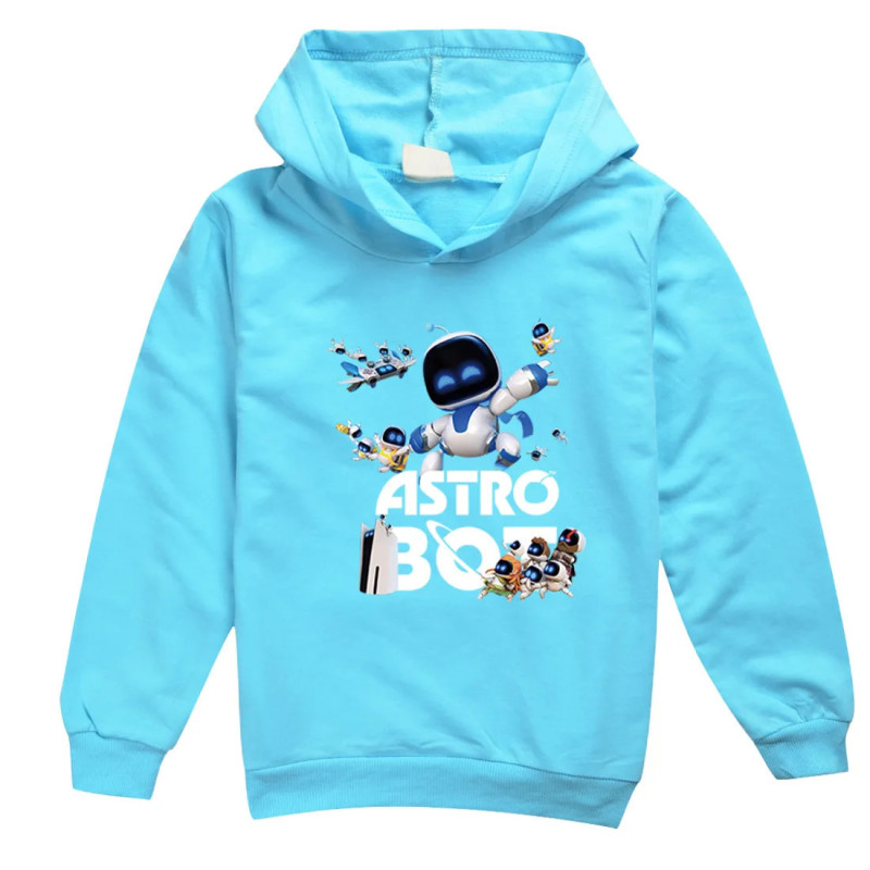 Sweat à capuche de jeu Astro Bot pour enfants, vêtements de bande dessinée pour adolescents, pull à manches longues pour garçons