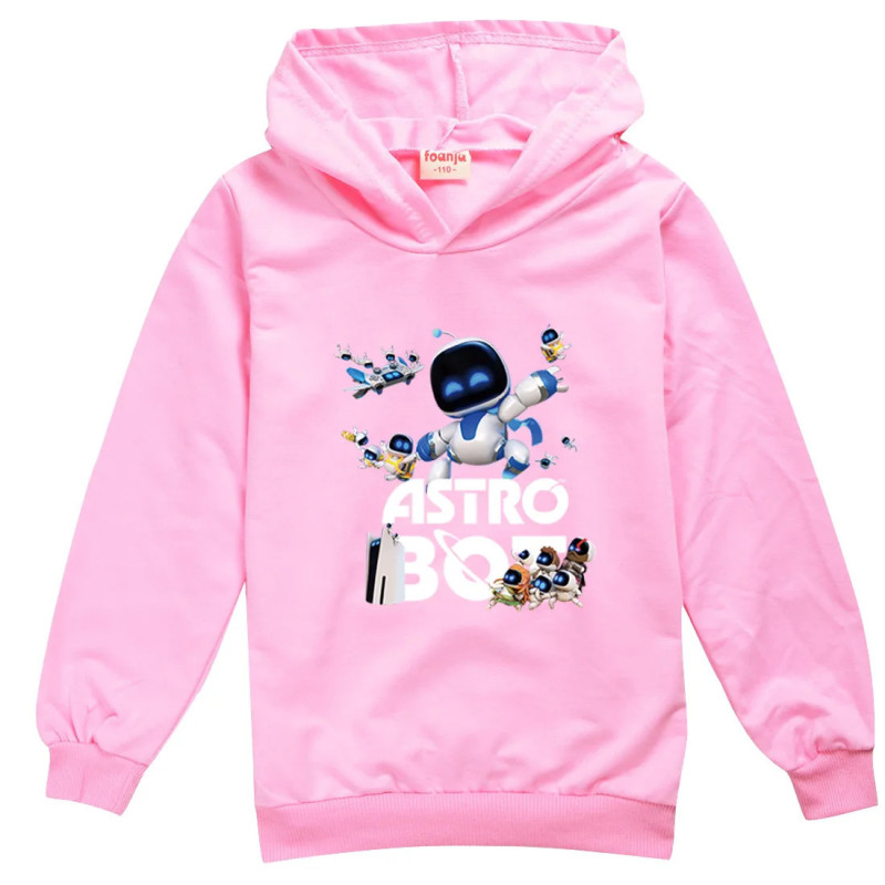 Sweat à capuche de jeu Astro Bot pour enfants, vêtements de bande dessinée pour adolescents, pull à manches longues pour garçons