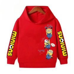 Sweat à capuche de dessin animé Minions pour enfants, vêtements décontractés pour enfants, chemises de sport légères pour garçon