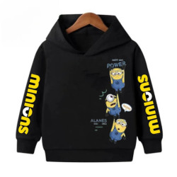 Sweat à capuche de dessin animé Minions pour enfants, vêtements décontractés pour enfants, chemises de sport légères pour garçon