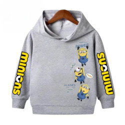 Sweat à capuche de dessin animé Minions pour enfants, vêtements décontractés pour enfants, chemises de sport légères pour garçon