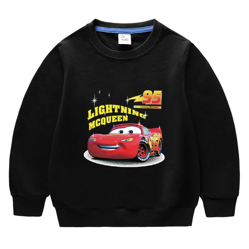 Potdemiel-Sweat-shirt à manches longues McQueen pour enfants, sweats à capuche de dessin animé pour enfants, vêtements pour bébé