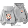 Sweat à capuche zippé à manches longues pour enfants, sweat-shirt Anya Spy X Family, survêtement décontracté pour enfants, vêtem