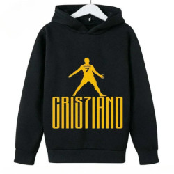 Sweat à capuche décontracté pour enfants, sweat-shirt de sport pour garçons, imprimé Ronaldo bleu, 2 à 14 ans, printemps, automn