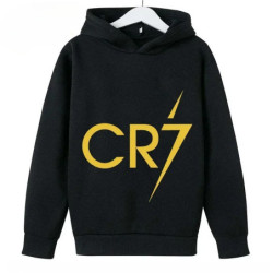 Sweat à capuche décontracté pour enfants, sweat-shirt de sport pour garçons et filles, imprimé Ronaldo bleu, 2 à 14 ans, printem