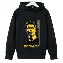 Sweat à capuche décontracté pour enfants, sweat-shirt de sport pour garçons, imprimé Ronaldo bleu, 2 à 14 ans, printemps, automn