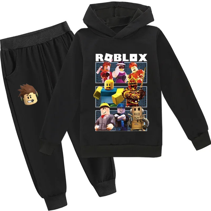 Pull Roblox pour garçons et filles, dessin animé, jeu cancers, périphérique bidimensionnel, loisirs imbibés, enfants, nouveau