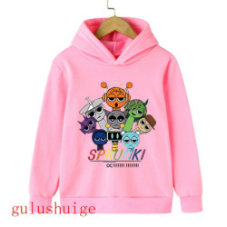 Sweat à capuche Sprunki Incredibox pour enfants fille et garçon, sweats à capuche chauds PVD, vêtements d'hiver doux pour enfant