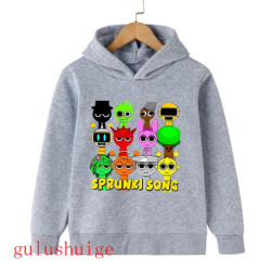 Sweat à capuche Sprunki Incredibox pour enfants, sweats à capuche chauds PVD, vêtements d'hiver doux pour enfants, sweat à capuc