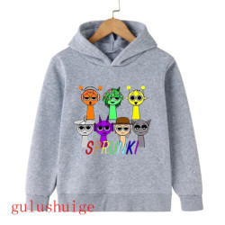 Sweat à capuche Sprunki Incredibox pour enfants, sweats à capuche chauds PVD, vêtements d'hiver doux pour enfants, sweat à capuc