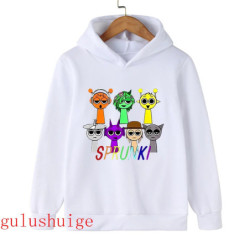 Sweat à capuche Sprunki Incredibox pour enfants, sweats à capuche chauds PVD, vêtements d'hiver doux pour enfants, sweat à capuc