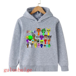 Sweat à capuche Sprunki Incredibox pour enfants fille et garçon, sweats à capuche chauds PVD, vêtements d'hiver doux pour enfant