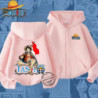 Sweat à capuche zippé One Piece Luffy pour enfants, imprimé dessin animé, haut décontracté pour garçons et filles, chemise de pr