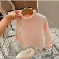 Pull en Coton à Manches sulfpour Bébé Fille de 0 à 7 Ans, Vêtements d'Automne, Nouvelle Collection