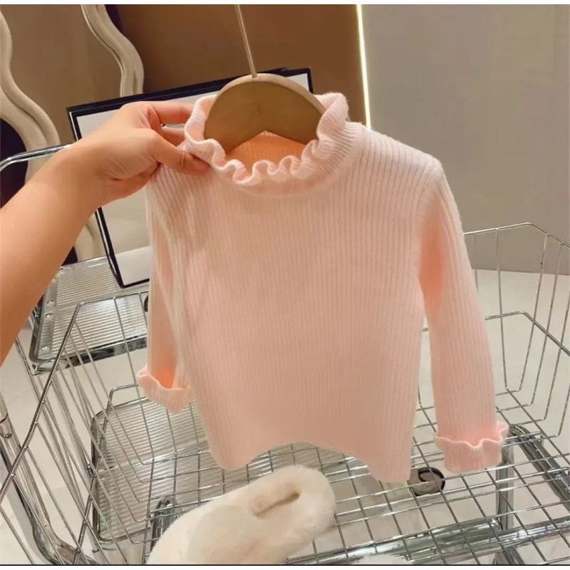 Pull en Coton à Manches sulfpour Bébé Fille de 0 à 7 Ans, Vêtements d'Automne, Nouvelle Collection