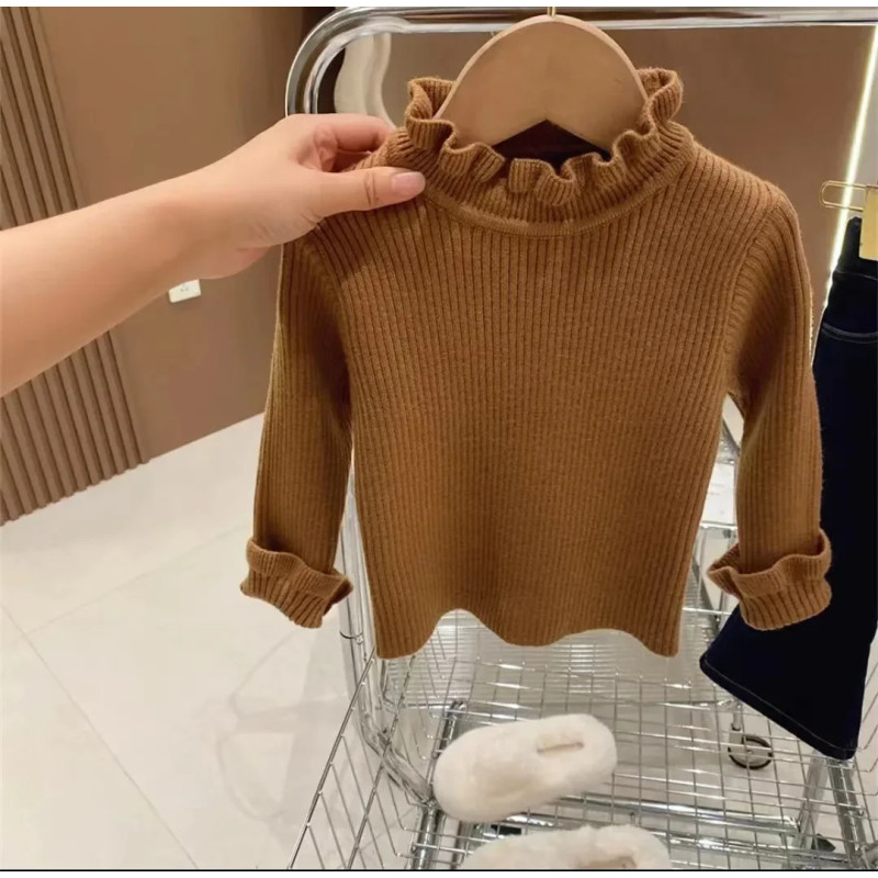 Pull en Coton à Manches sulfpour Bébé Fille de 0 à 7 Ans, Vêtements d'Automne, Nouvelle Collection