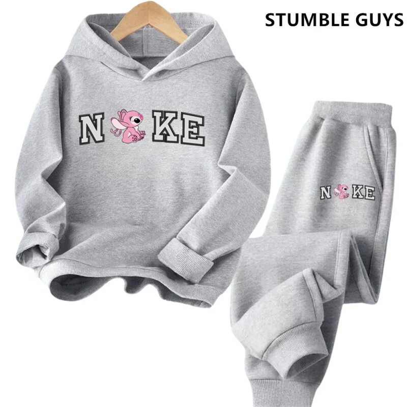 Vêtements pour enfants Stitch Hoodie Set Garçons Bol Casual à manches longues PVD Tops2-13 ans Enfants Casual Trucksuit