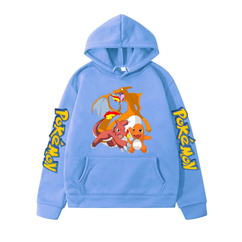 Charmander-Sweat à Capuche UlOscar Evolavives pour Enfant, Vêtement Cool pour Garçon, MINISO Charmeleon PVD Charizard Y2K