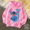 Sweats à capuche Kawaii Stitch Letter pour enfants, pull Anime, sweat-shirt Manga, vêtements décontractés pour garçons et filles