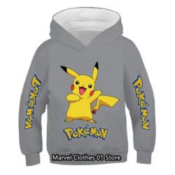 Sweat-shirt imprimé dessin animé pour enfants, sweats à capuche Pikachu, combinaison de vêtements pour garçons et filles, Y-Poke