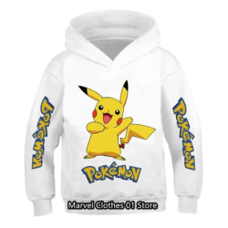 Sweat-shirt imprimé dessin animé pour enfants, sweats à capuche Pikachu, combinaison de vêtements pour garçons et filles, Y-Poke