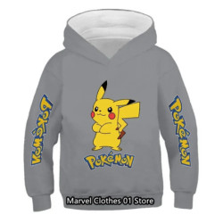 Sweat-shirt imprimé dessin animé pour enfants, sweats à capuche Pikachu, combinaison de vêtements pour garçons et filles, Y-Poke