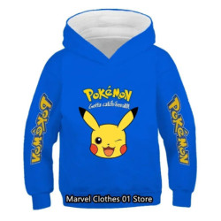 Sweat-shirt imprimé dessin animé pour enfants, sweats à capuche Pikachu, combinaison de vêtements pour garçons et filles, Y-Poke