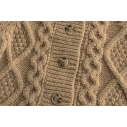 Cardigan en tricot à manches longues pour enfants, veste épaissie, manteau de tenue de détente, vêtements de maintien au chaud, 