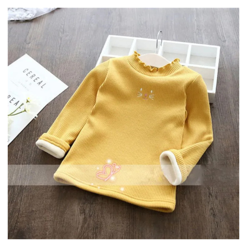 Pull chaud en velours optique pour enfants, pull de dessin animé pour enfants, vêtements d'extérieur pour filles, mode pour enfa