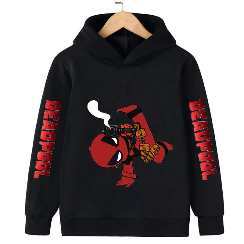 Sweats à capuche Deadpool pour enfants, pull à la mode pour enfants, vêtements d'automne et d'hiver, vêtements décontractés pour