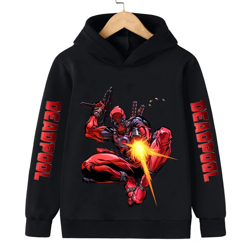 Sweats à capuche Deadpool pour enfants, pull à la mode pour enfants, vêtements d'automne et d'hiver, vêtements décontractés pour