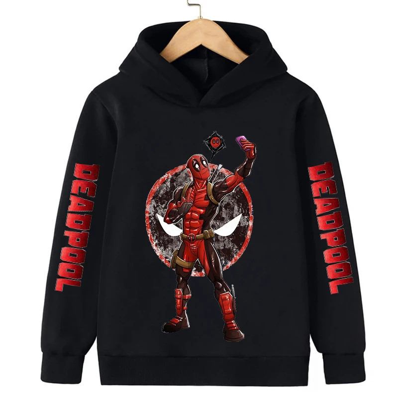 Sweats à capuche Deadpool pour enfants, pull à la mode pour enfants, vêtements d'automne et d'hiver, vêtements décontractés pour