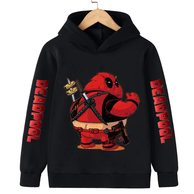 Sweats à capuche Deadpool pour enfants, pull à la mode pour enfants, vêtements d'automne et d'hiver, vêtements décontractés pour