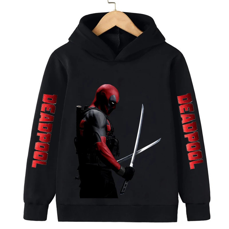 Sweats à capuche Deadpool pour enfants, pull à la mode pour enfants, vêtements d'automne et d'hiver, vêtements décontractés pour