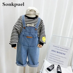 Salopette en Jean pour Enfant Garçon et Fille, Pantalon pour Bébé, Nouvelle Collection Automne 2024