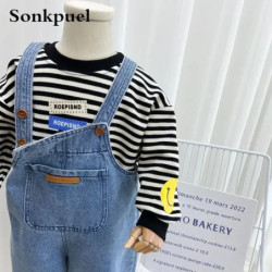 Salopette en Jean pour Enfant Garçon et Fille, Pantalon pour Bébé, Nouvelle Collection Automne 2024