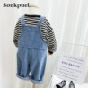 Salopette en Jean pour Enfant Garçon et Fille, Pantalon pour Bébé, Nouvelle Collection Automne 2024