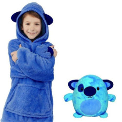 Sweat à capuche de dessin animé pour enfants, couverture pour animaux de compagnie, pyjama pour enfants, oreiller paresseux, vêt