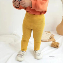 Leggings en coton pour bébés filles et garçons, pantalons Big PP, taille haute, longs, à la mode, nouvelle collection printemps 