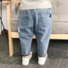 Jeans déchirés en denim pour garçons et filles, pantalons baggy décontractés pour enfants, vêtements d'automne pour tout-petits,