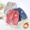 FJBaby-Pantalon chaud épais pour enfants, imprimé ours mignon, sarouel décontracté, garçons et filles, automne et hiver