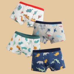 Boxer pour garçons, sous-vêtements en coton pour enfants, sous-vêtements pour bébés garçons et adolescents, culottes douces impr