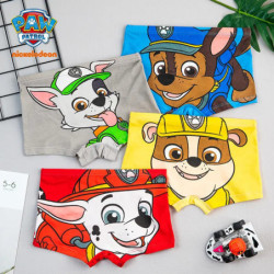 PAW Patrol-Caleçon en coton pour garçon, 4 pièces, original, mignon, Chase Marshall Rocky Rubble, boxer sain, sous-vêtements pou