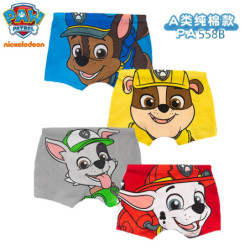 PAW Patrol-Caleçon en coton pour garçon, 4 pièces, original, mignon, Chase Marshall Rocky Rubble, boxer sain, sous-vêtements pou