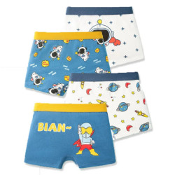 4 Pièces/Ensemble Garçons Sous-vêtement en Coton Enfants Boxer Court Dinosaure Cartoon Enfant Slip Respirable Garçons Boxers Cal